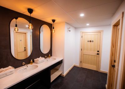 bathroom with his and hers sink