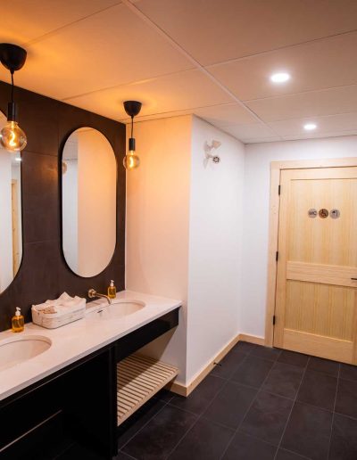 bathroom with his and hers sink