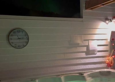 jacuzzi with a view of the aurora borealis