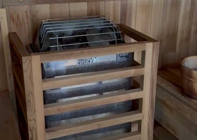 heater enveloped in wood