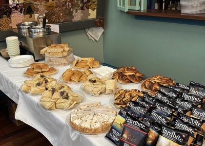 various pastries on a table