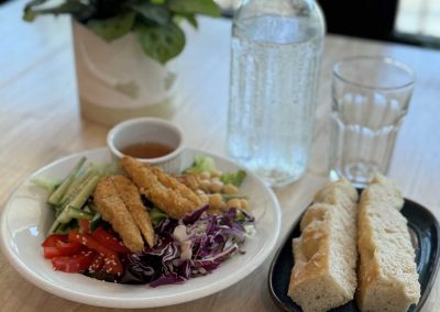 salad and bread