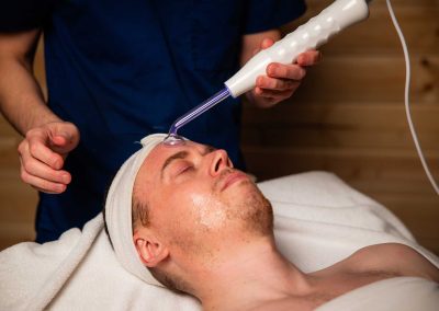 person having a facial treatment