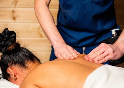 person having deep tissue massage