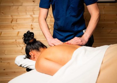 person having deep tissue massage