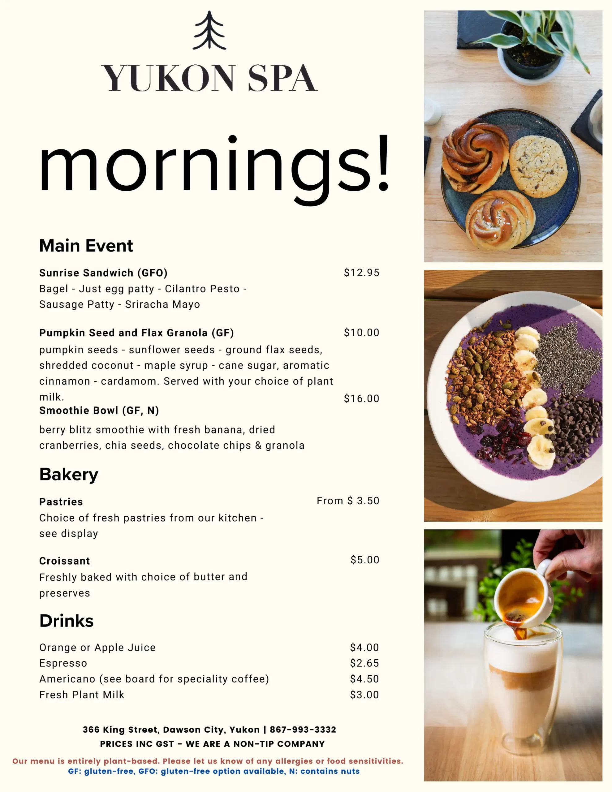 breakfast menu